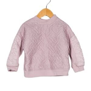 Burberry Kids Toddler Pastel Pink Timothie TB Zip Sweatshirt Top 2Y